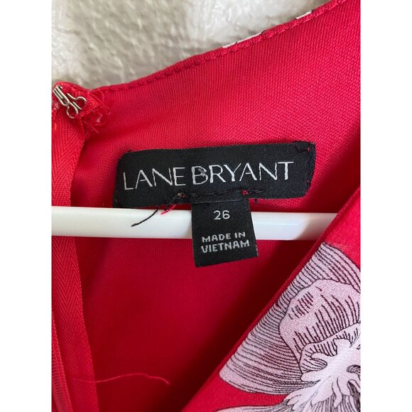 Lane Bryant Womens Pink Floral Maxi‎ Dress Plus Size 26 3/4 Sleeves polyester - Picture 3 of 8